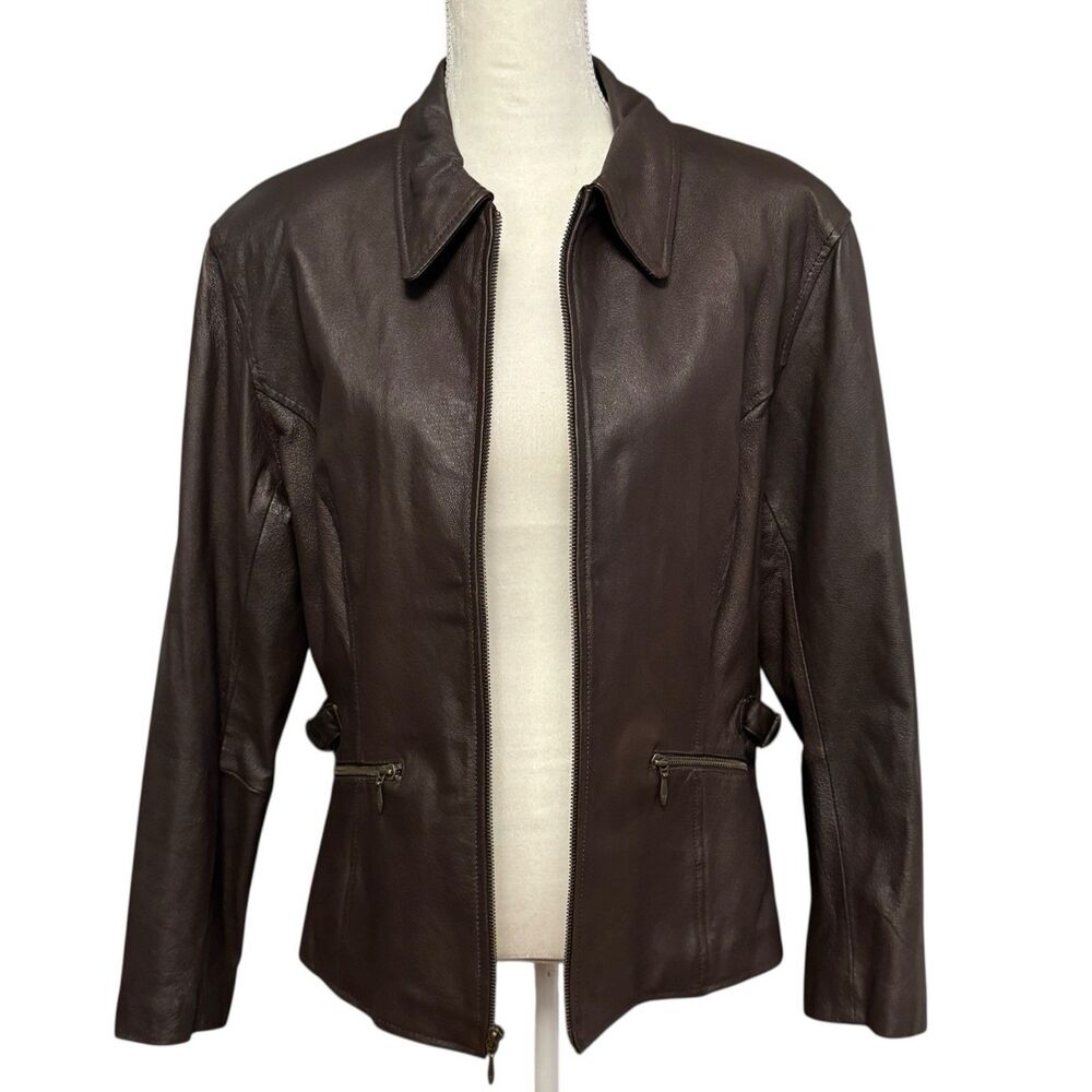 Vintage Adventure Bound Originals By Wilsons Brown Leather Jacket Women's Large